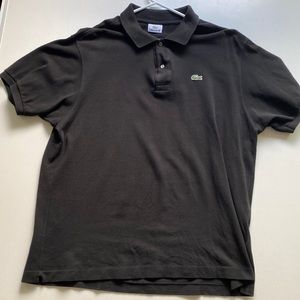 Mens size 7 black Lacoste polo